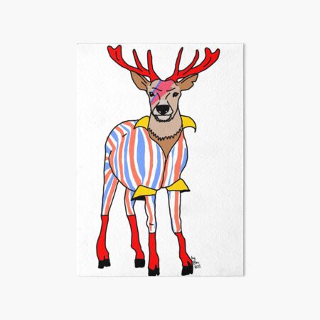 Deervid Bowie Art Board Print