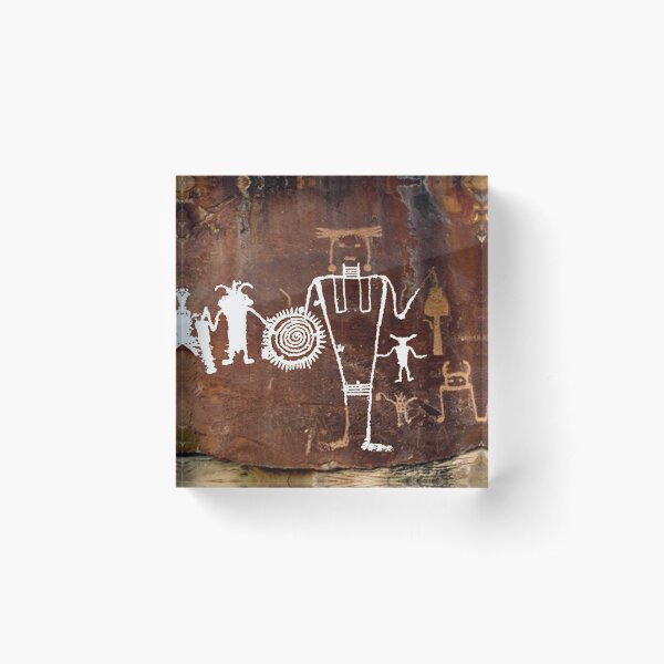 #famousplace #internationallandmark #Vernal #Utah #USA #americanculture #old #ancient #art #rusty #dirty #antique #archaeology #dark #abstract #pattern #rough #tree #architecture #horizontal #Americas Acrylic Block