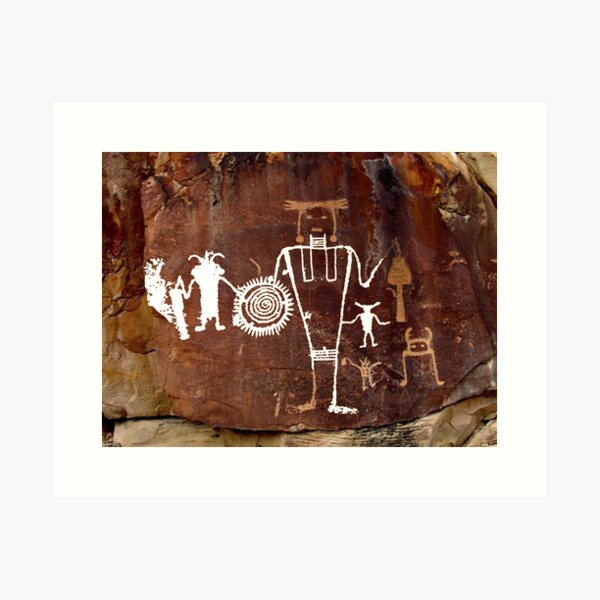 #famousplace #internationallandmark #Vernal #Utah #USA #americanculture #old #ancient #art #rusty #dirty #antique #archaeology #dark #abstract #pattern #rough #tree #architecture #horizontal #Americas Art Print