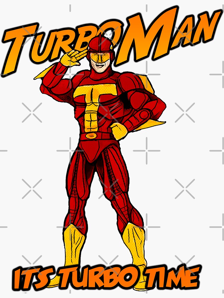 "Turbo Man" Sticker von JTK667 Redbubble