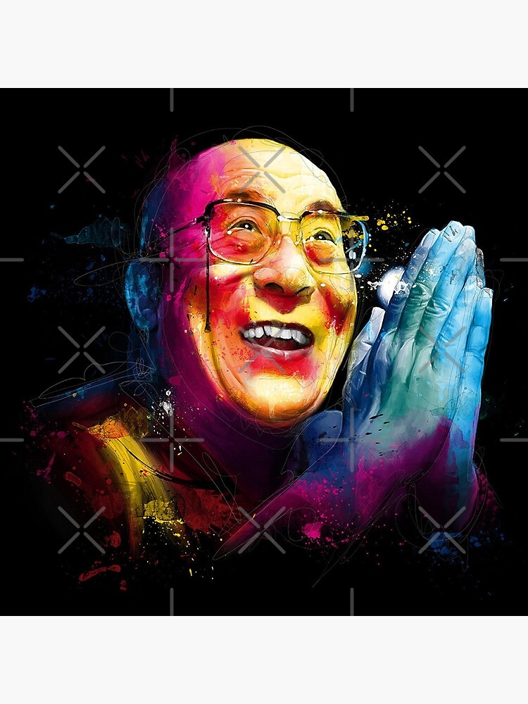 Disover Dalai Lama Colorful Smile Art Premium Matte Vertical Poster