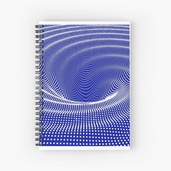 #blue #electricblue #purple #circle #abstract #pattern #design #art #horizontal #inarow #textured #backgrounds #colors #nopeople #blackandwhite #photography #monochrome #circle #abstract #pattern Spiral Notebook