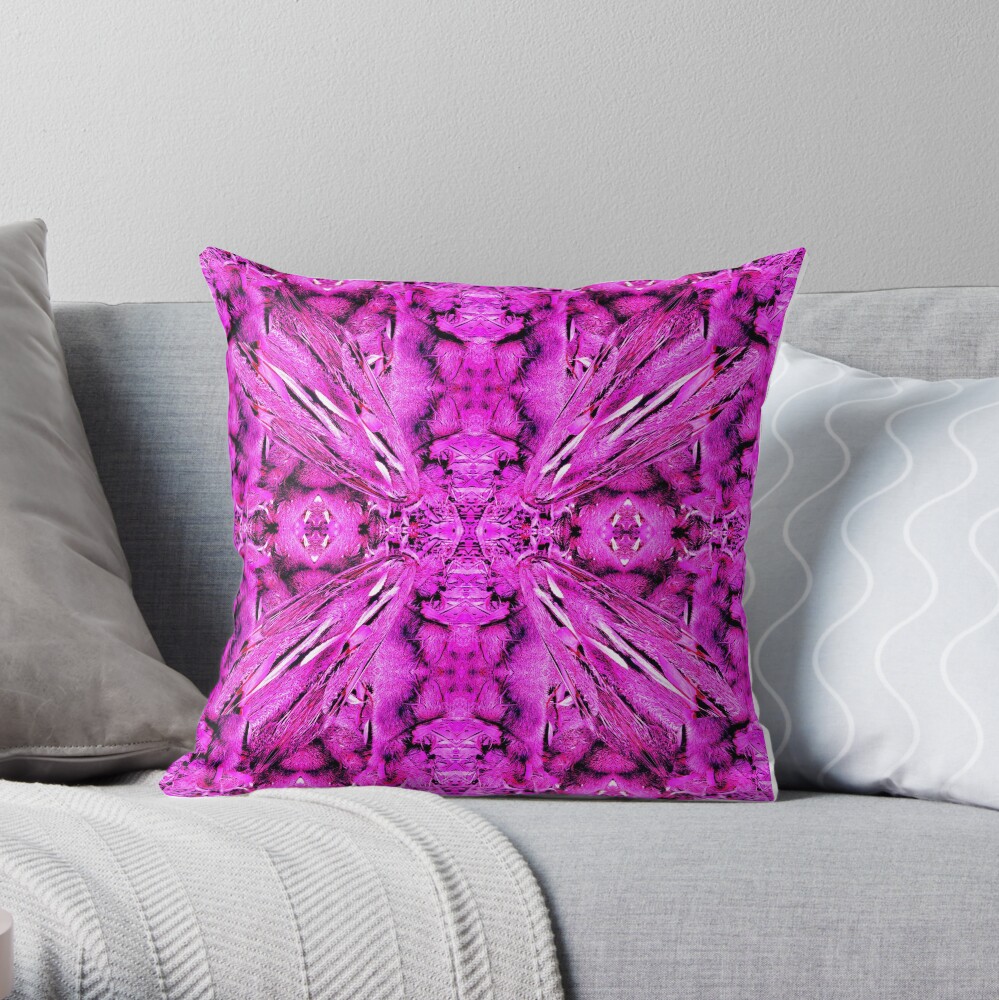 Dried Banksias Pattern in Pink Throw Pillow