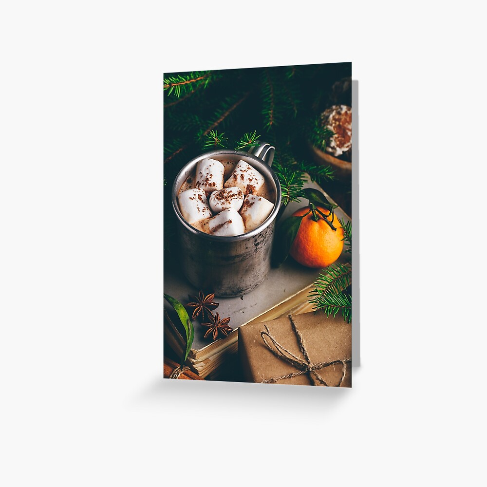 Hot chocolate with marshmallow Greeting Card