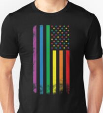 Rainbow American Flag Unisex T-Shirt