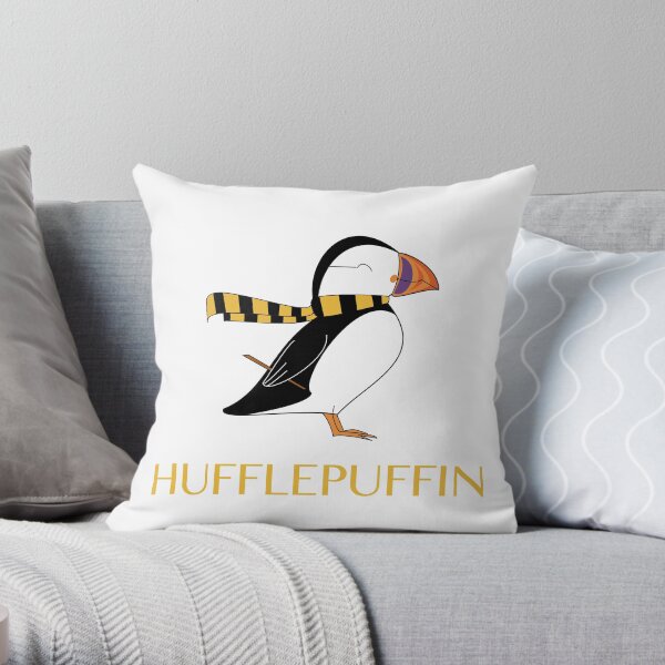 Hufflepuffin Throw Pillow