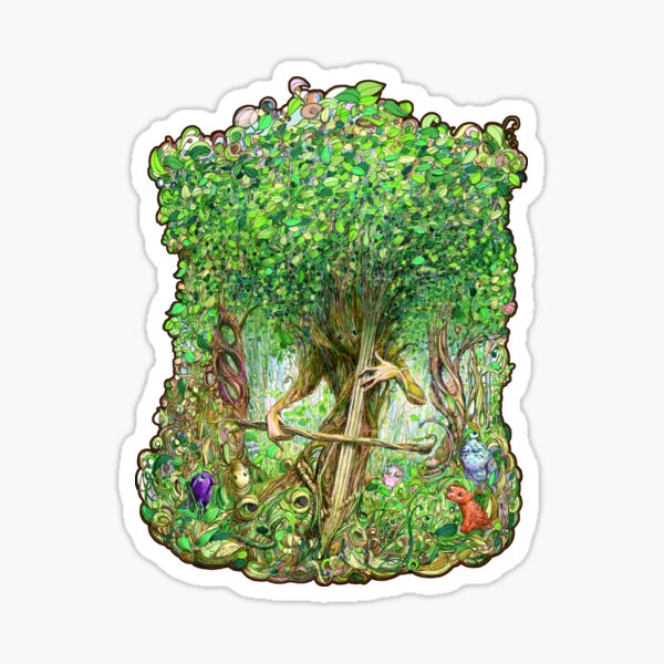 Forest Music in Color Sticker