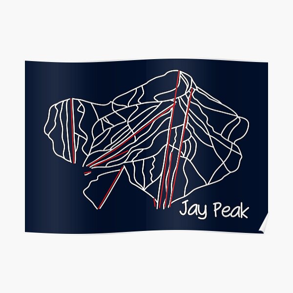 quot Jay Peak Trail Map quot Poster by - Poster,504x498,f8f8f8 Pad,600x600,f8f8f8.u3 
