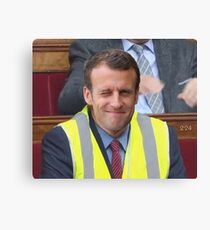 MACRON YELLOW VEST Canvas Print
