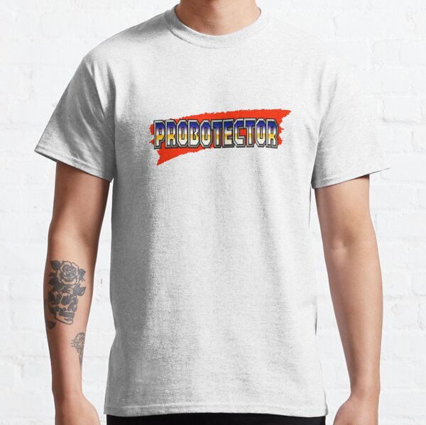 Vista previa del artículo con la obra «Probotector», diseñado y vendido por gameshirtsplus.