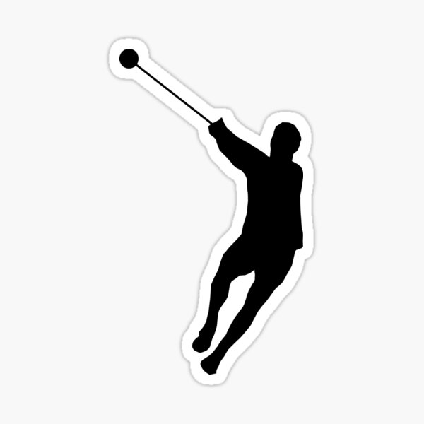 Hammer Throwing Silhouette (Hammer Throw) Sticker