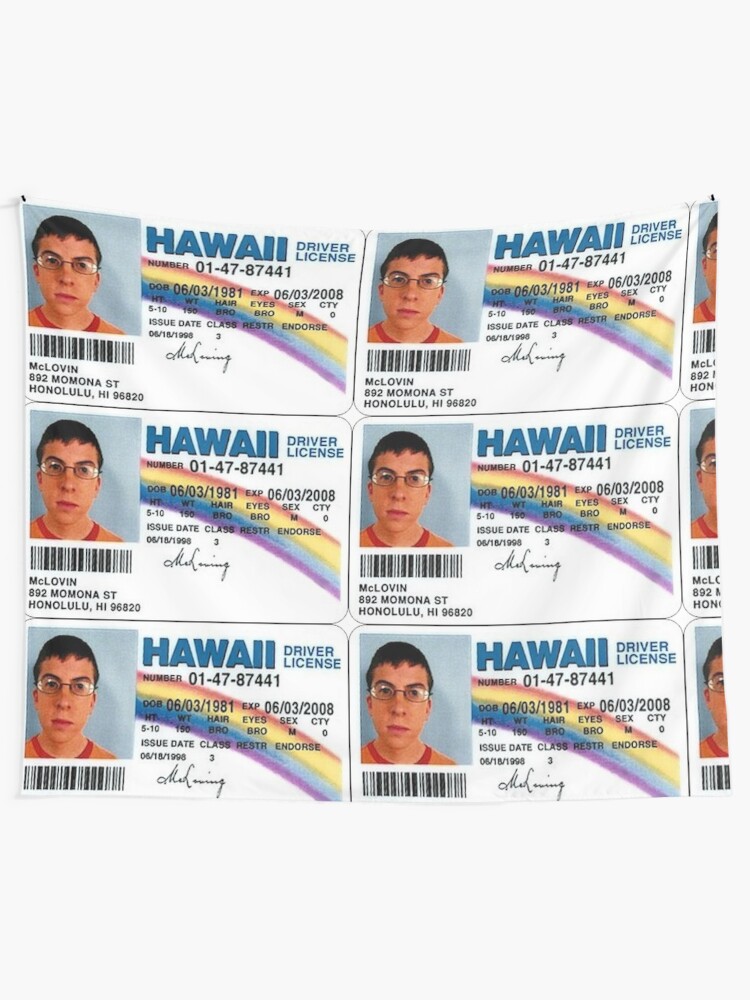 Mclovin Fake Id Tapestry