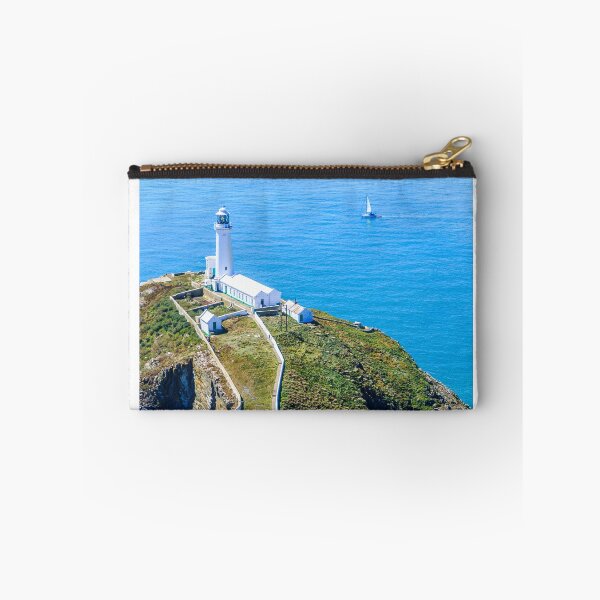Item preview, A yacht sails past the North Stack lighthouse designed and sold by Kevin Hellon.