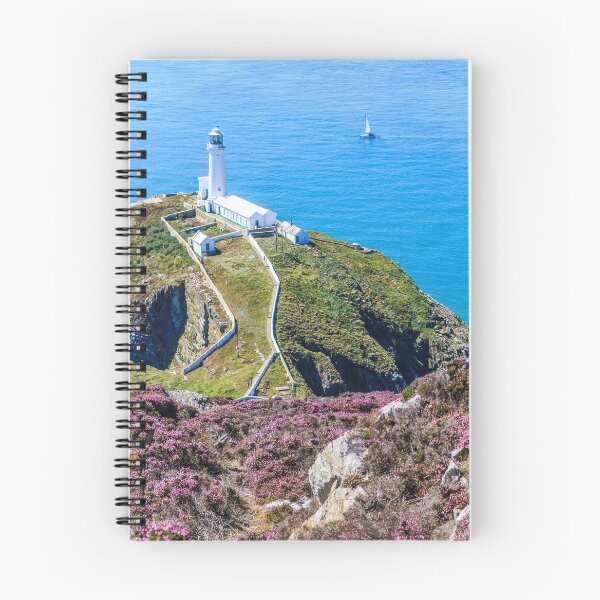 Item preview, A yacht sails past the North Stack lighthouse designed and sold by Kevin Hellon.