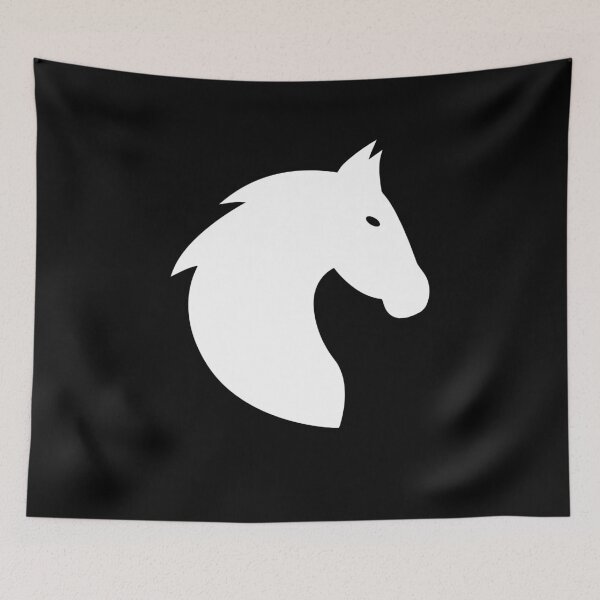Item preview, White Horse Head Shield Horseback Riding designed and sold by we1000.