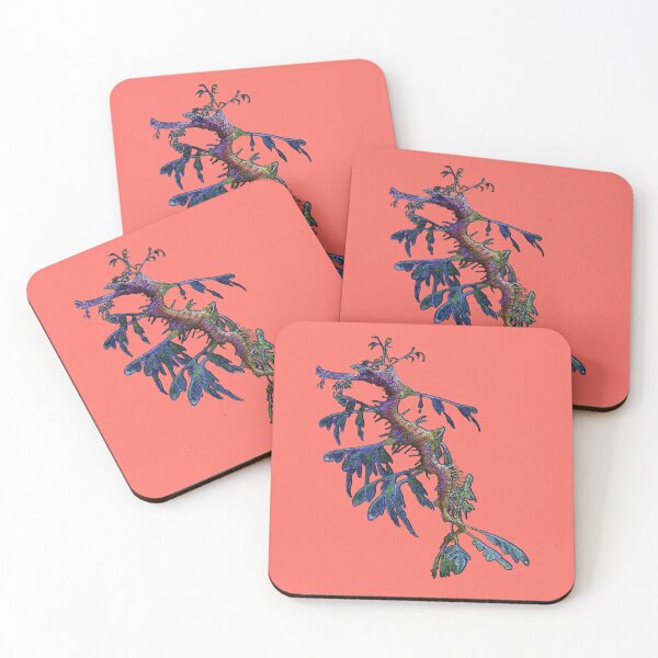 Item preview, Leafy Sea Dragon on Living Coral - Pantone Colour for 2019 by Amanda M Lucas designed and sold by Amanda Lucas.