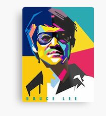 Bruce Lee Colorful Art Metal Print