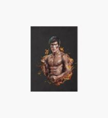 Bruce Lee Fire Art Art Board
