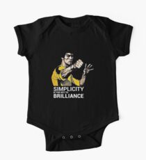 Einfachheit ist der Schlüssel zu Brilliance Bruce Lee Zitat Baby Body Kurzarm