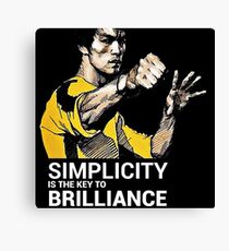 Simplicity is the key to Brilliance Bruce Lee Quote Canvas Print
