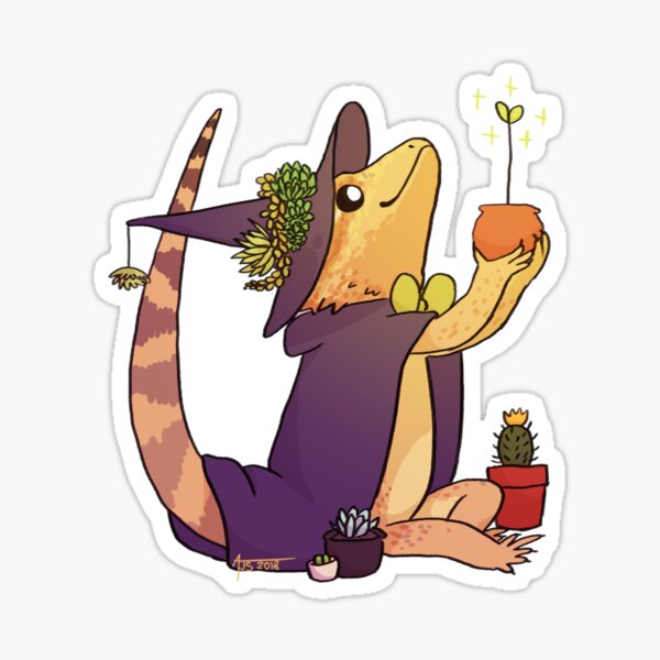 Bearded Dragon - Charlie (flipped) Sticker