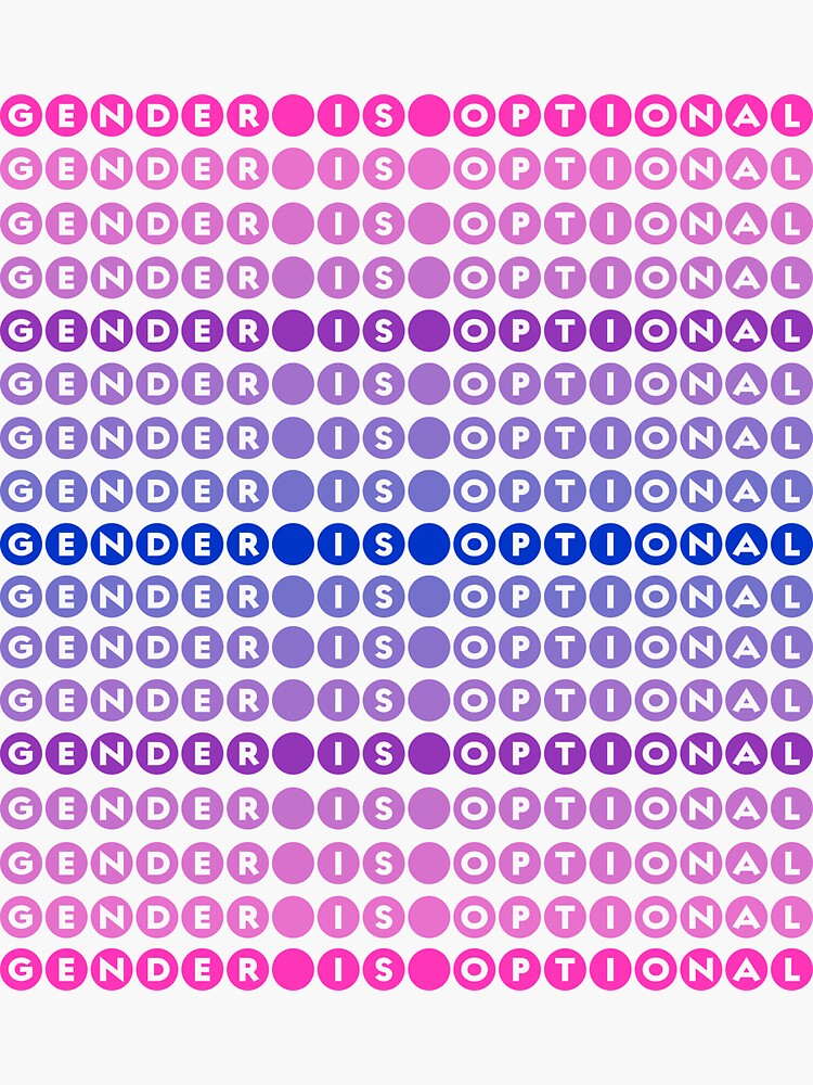 Thumbnail 3 of 3, Sticker, Gender Is Optional designed and sold by dickierebellion.