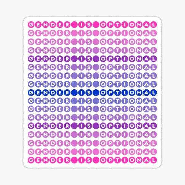 Gender Is Optional Sticker