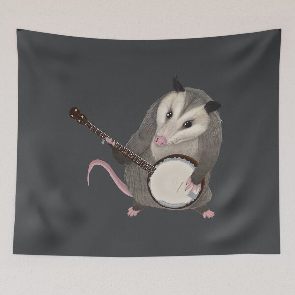 Item preview, Opossum playing the banjo - possum designed and sold by Mehu.
