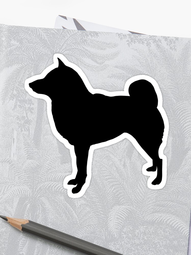 Black Shiba Inu Silhouette Sticker By Dogstickers