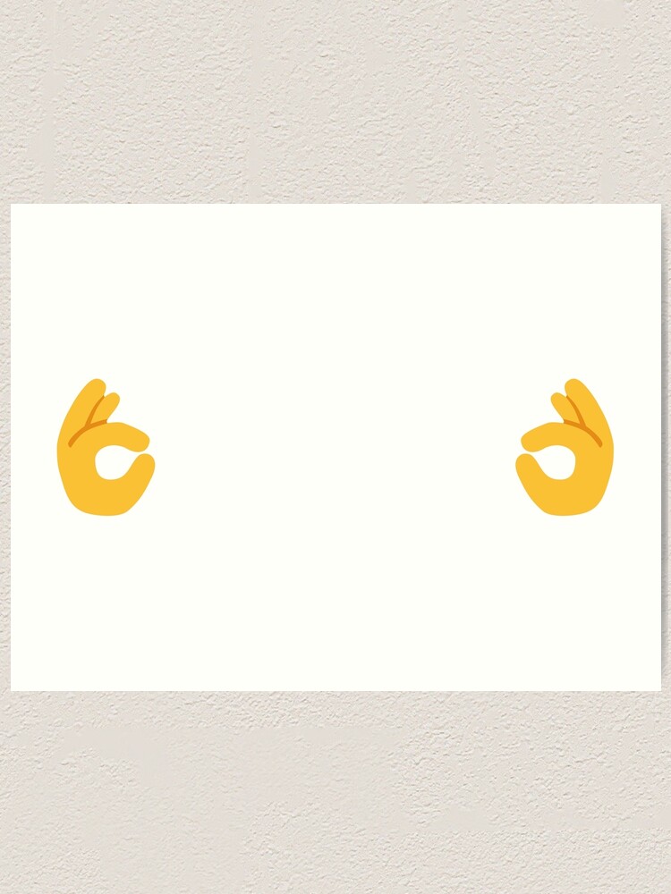 Free the Nipple – OK/Pinch Emoji Art Print for Sale by