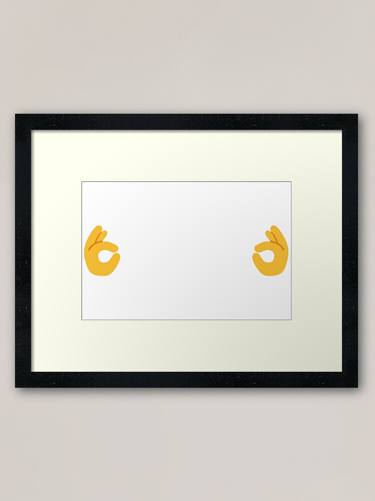 Free the Nipple – OK/Pinch Emoji Framed Art Print for Sale by