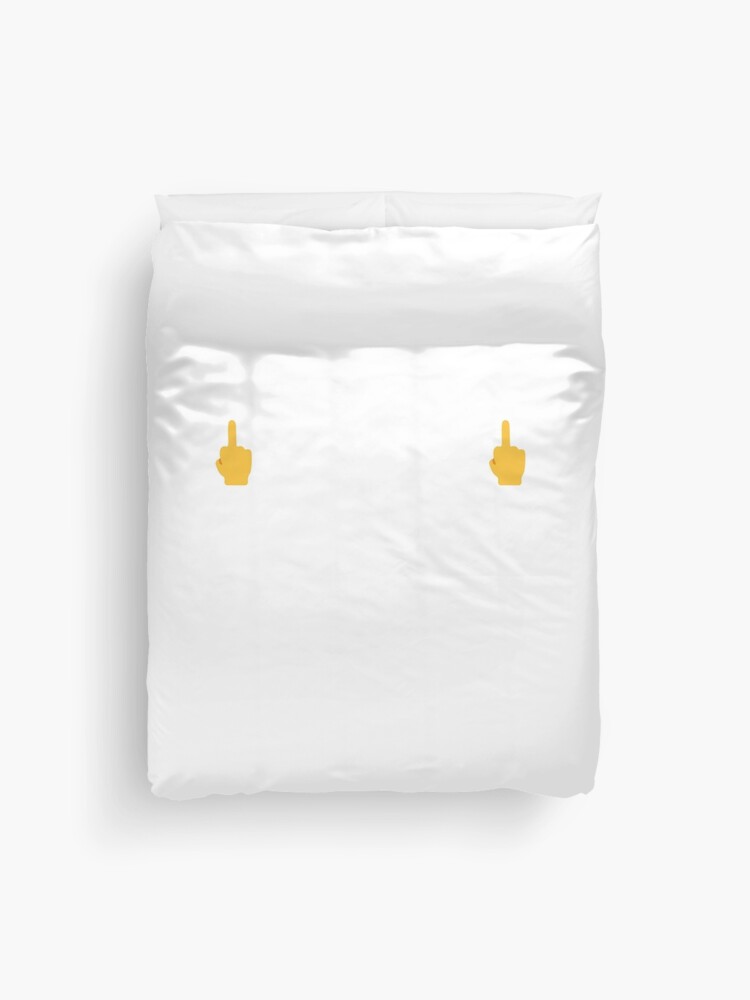 Free the Nipple – Middle Finger Emoji Duvet Cover for Sale by duttydesign