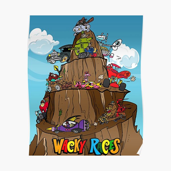 Wacky Races Posters Redbubble