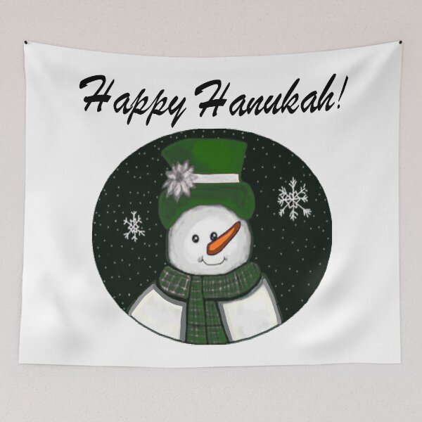 Item preview, Green Snowman Happy Hanukah! designed and sold by CatGirl101.