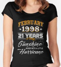 21st Birthday Gifts - 21st Wedding Anniversary Memorable Gifts - February 1998 Women's Fitted Scoop T-Shirt