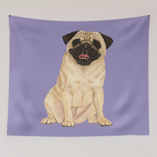 Item preview, Cute sitting pug dog designed and sold by Mehu.