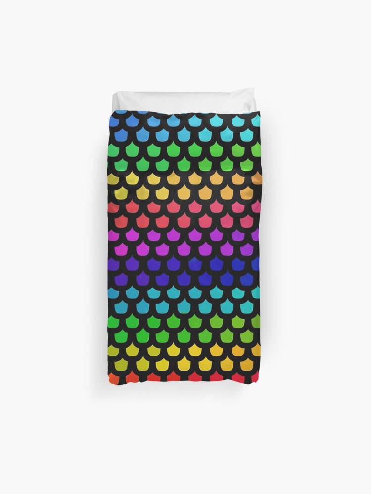 Rainbow Mermaid Scales Duvet Cover By Quaint Redbubble