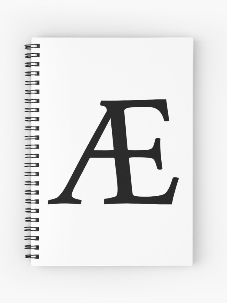 Ae Symbol Ligature Ae Letters Spiral Notebook By ronisback Redbubble