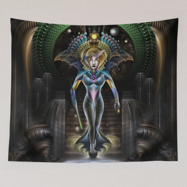 Item preview, The Majesty Of Trilia Fractal Design Computer Generated Stellar Fantasy Art Portrait by Xzendor7 designed and sold by Xzendor7 Digital Art Creations.