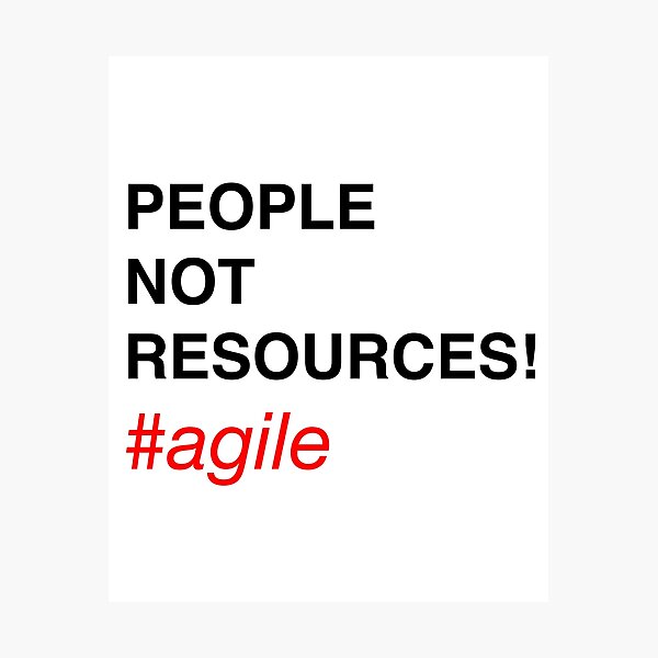 Artikel-Vorschau von Menschen NICHT Ressourcen!, designt und verkauft von agilefunnies.