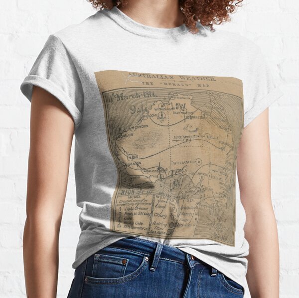 Australian Weather Map 4 March 1914 Classic T-Shirt