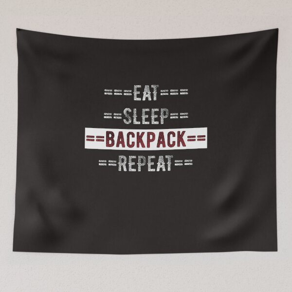 Item preview, Gift for Backpacking Europe Eat Sleep Backpack Repeat  designed and sold by TrndSttr.