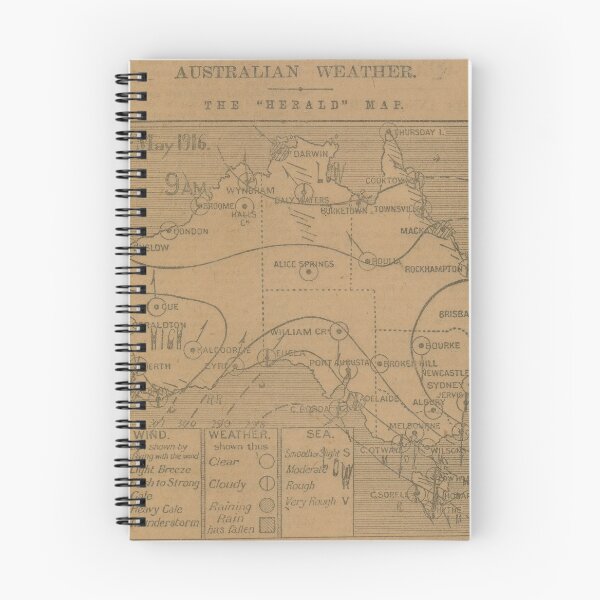 Item preview, Australian Weather Map 2  May 1916 designed and sold by acrooks.