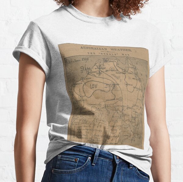 Australian Weather Map 3 June 1916 Classic T-Shirt