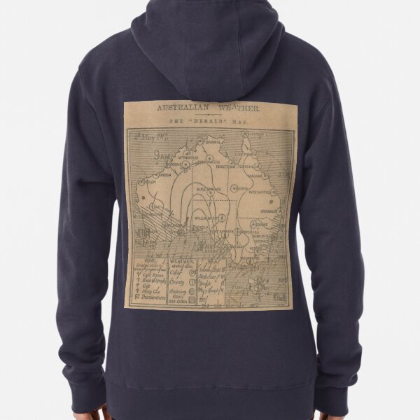 Australian Weather Map 4 May 1917 Pullover Hoodie