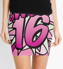 Comic Book Pop Art SWEET 16 Mini Skirt