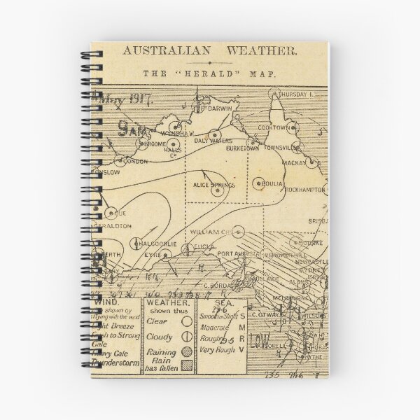 Item preview, Australian Weather Map 12 May 1917 designed and sold by acrooks.