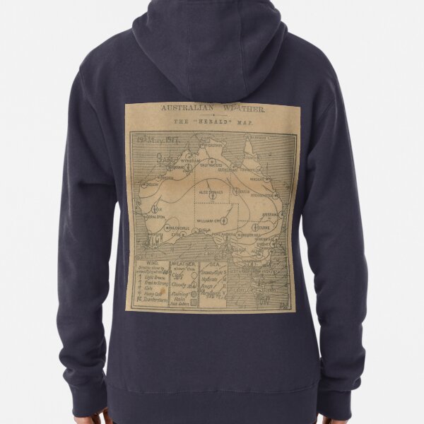 Australian Weather Map 19 May 1917 Pullover Hoodie