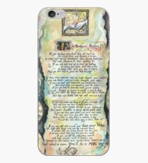Calligraphy of the poem "IF" by Rudyard Kipling iPhone Case