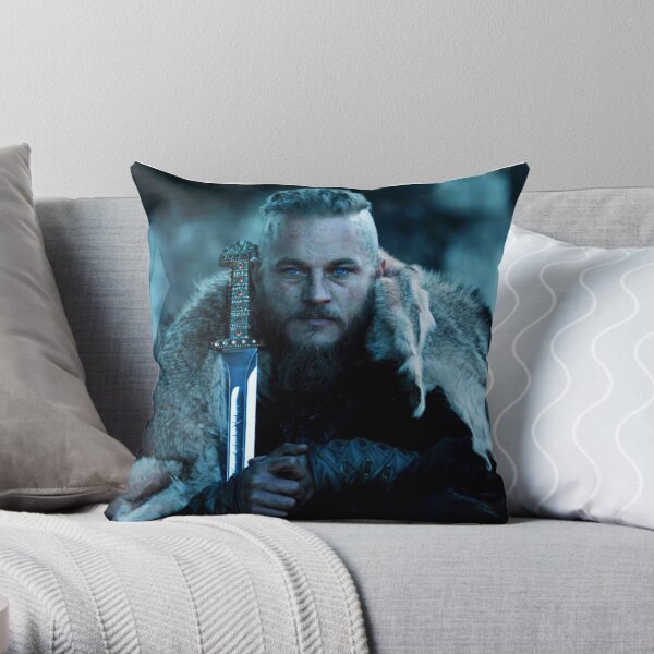 Ragnar Lothbrok viking Throw Pillow